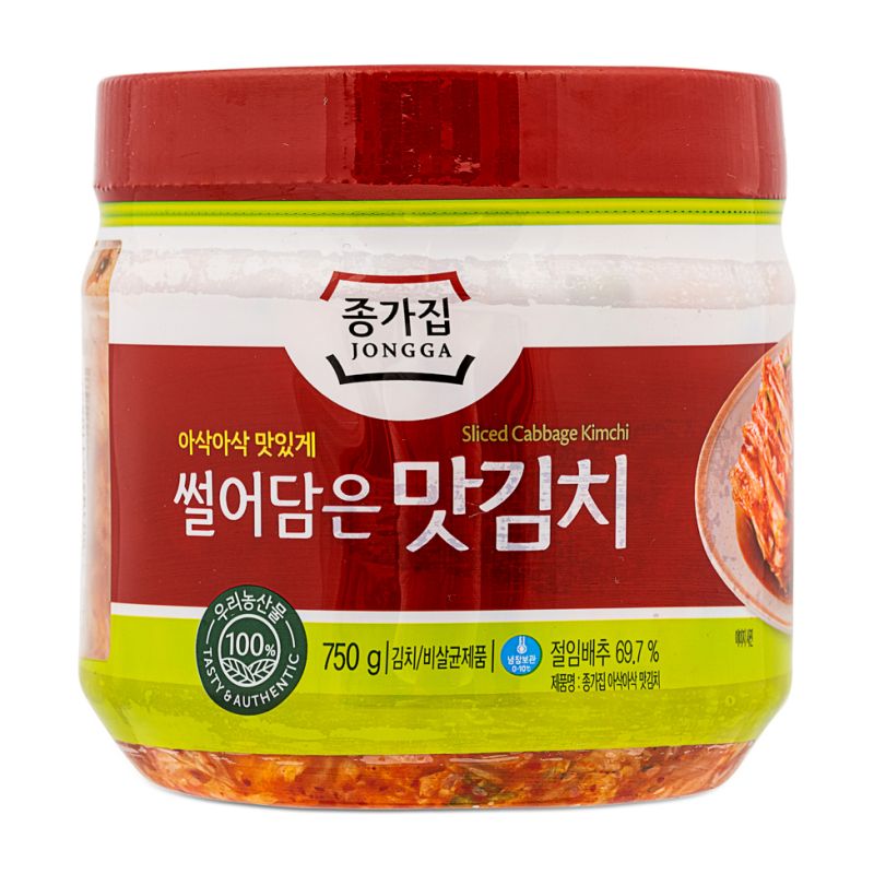 Click Here To Enlarge This Photo Of Jongga Sliced Cabbage Kimchi &lpar;750g Tub&rpar;