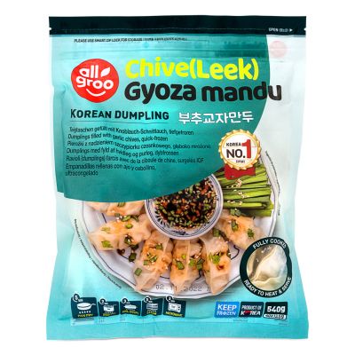 Allgroo Chive &lpar;Leek&rpar; Gyoza Mandu Korean Dumpling 부추교자만두