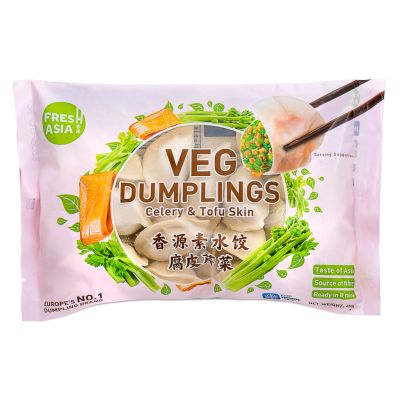 Freshasia Veg Dumplings &lpar;Celery & Tofu Skin&rpar; 香源 素水餃 &lpar;腐皮芹菜&rpar;