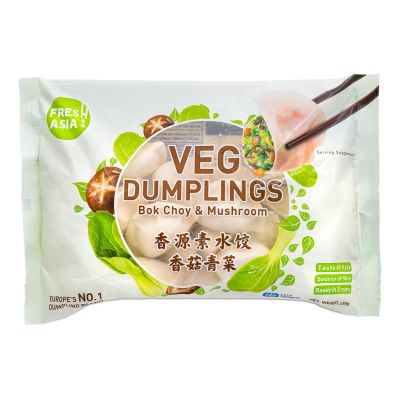 Freshasia Veg Dumplings &lpar;Bok Choy & Mushroom&rpar; 香源 素水餃 &lpar;香菇青菜&rpar;
