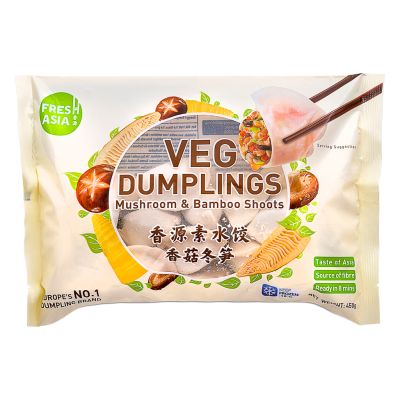 Freshasia Veg Dumplings &lpar;Mushroom & Bamboo Shoots&rpar; 香源 素水餃 &lpar;香菇冬笋&rpar;