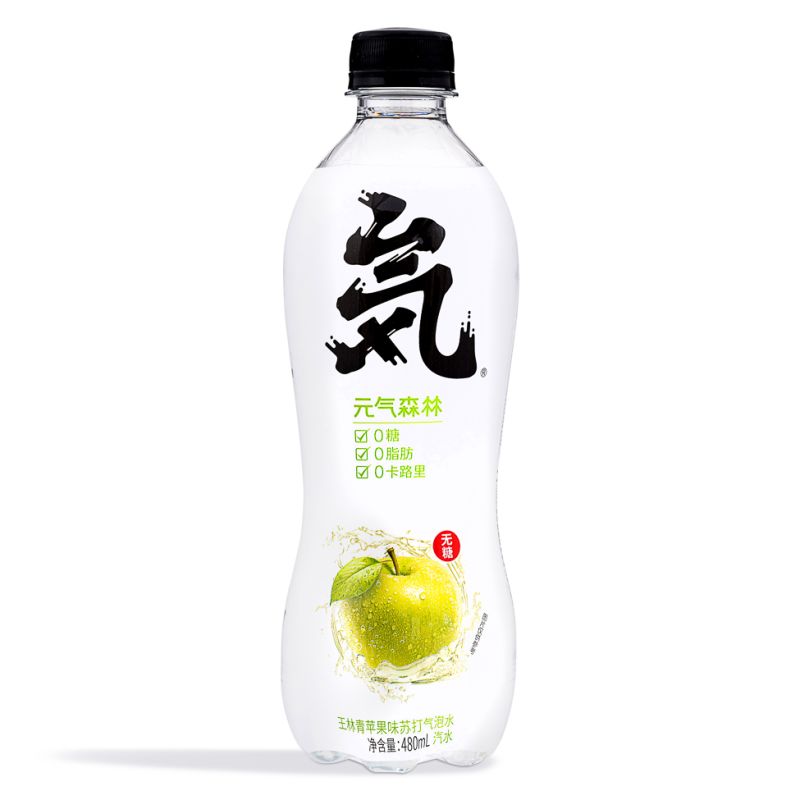 Click Here To Enlarge This Photo Of Genki Forest Sparkling Water (Green Apple Flavour) 元氣森林 王林青蘋果味蘇打汽泡水