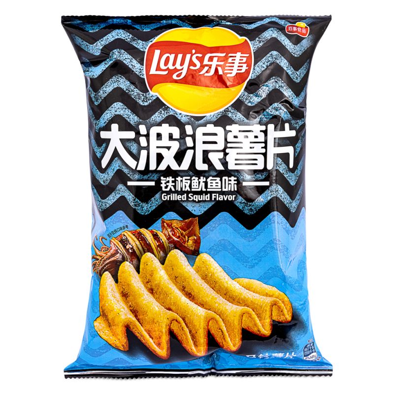 Click Here To Enlarge This Photo Of Lay's Potato Chips &lpar;Grilled Squid Flavour&rpar; 樂事 大波浪薯片 &lpar;鐵板魷魚味&rpar;
