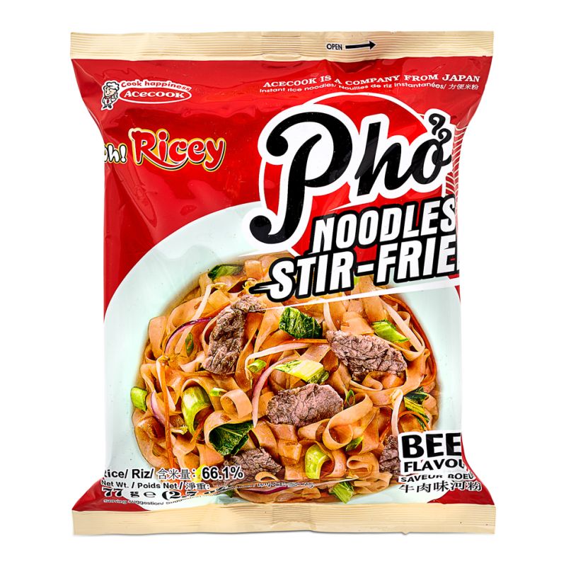 Click Here To Enlarge This Photo Of Acecook Oh Ricey Pho Noodle Stir-fried &lpar;Beef Flavour&rpar; 牛肉味河粉