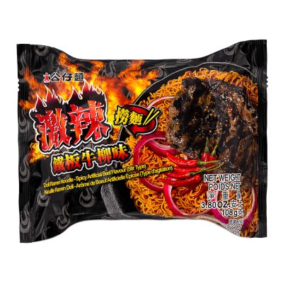 Doll Ramen Noodle &lpar;Spicy Artificial Beef Flavour&rpar; &lpar;Stir Type&rpar; 公仔麵 激辣鐵板牛柳味撈麵