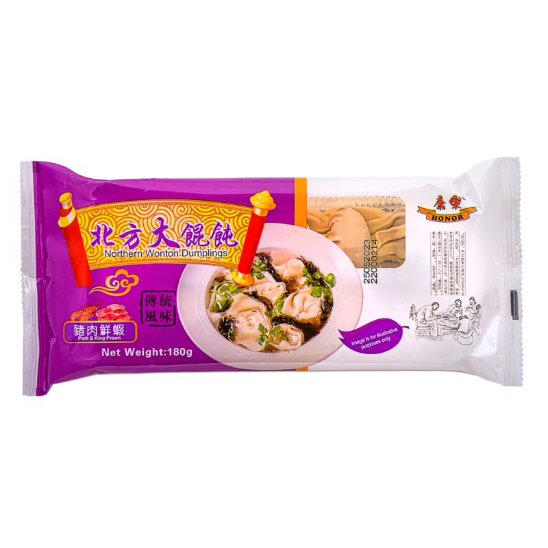 Click Here To Enlarge This Photo Of Honor Northern Wonton Dumplings &lpar;Pork & King Prawn&rpar; 康樂 北方大餛飩 &lpar;豬肉鮮蝦&rpar;