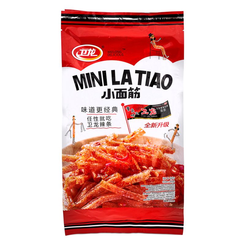 Click Here To Enlarge This Photo Of Weilong Mini La Tiao  Hot & Spicy Gluten Strips &lpar;卫龙 小面筋 香辣味&rpar;