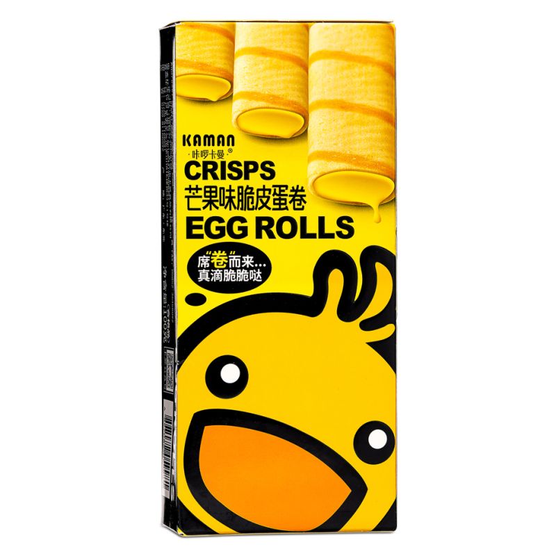 Click Here To Enlarge This Photo Of Kaman Crispy Egg Rolls - Mango Flavor  （咔囉咔曼 脆皮蛋卷 芒果味）