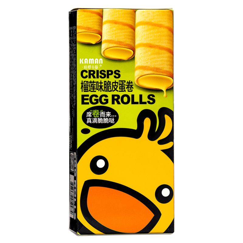 Click Here To Enlarge This Photo Of Kaman Crispy Egg Rolls - Durian Flavor &lpar;咔囉咔曼 脆皮蛋卷 榴莲味&rpar;