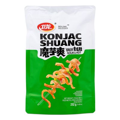 Weilong Konjac Strips - Hot & Sour 252g&lpar;衛龍魔芋爽 酸辣泡椒素毛肚252g&rpar;
