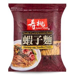 Sau Tao Shrimp Egg Noodle &lpar;Thick&rpar; 壽桃牌 蝦子粗麵
