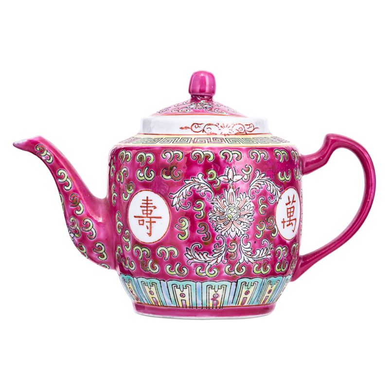 Click Here To Enlarge This Photo Of Red Pattern Chinese Tea Pot