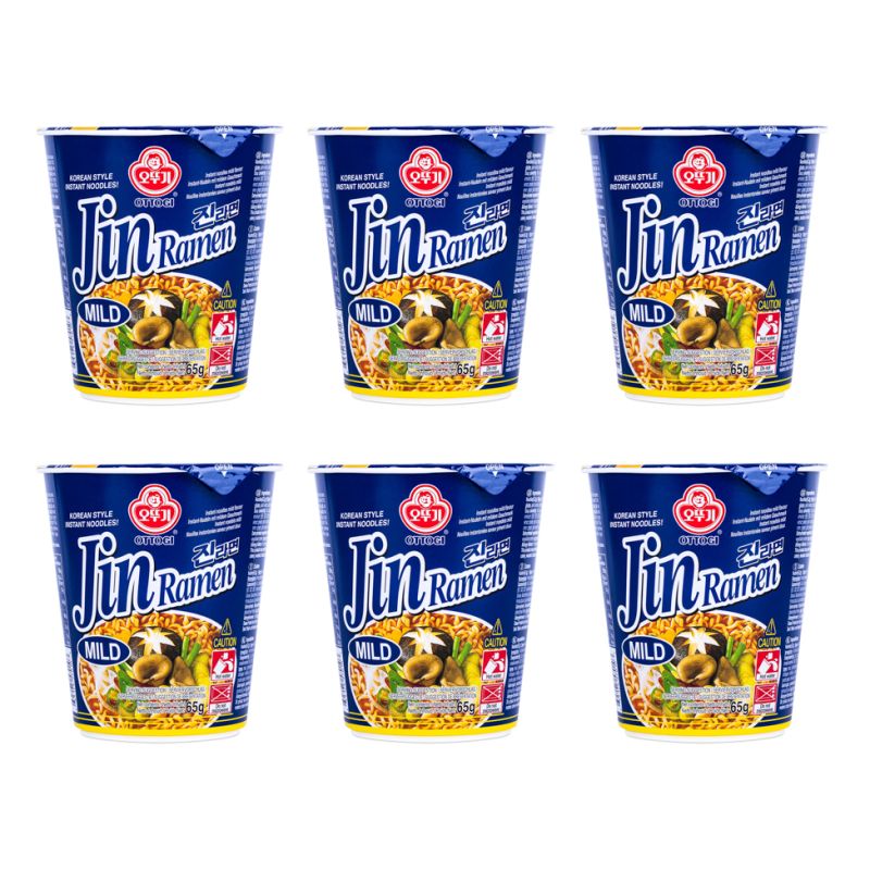 Click Here To Enlarge This Photo Of Ottogi Jin Ramen Cup &lpar;Mild&rpar; - 6 Cups