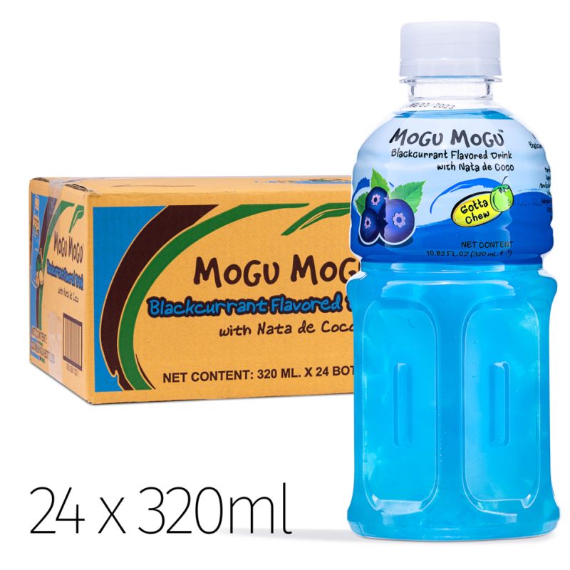 Click Here To Enlarge This Photo Of Mogu Mogu Blackcurrant Flavored Drink With Nata De Coco &lpar;320ml x 24 bottles&rpar;