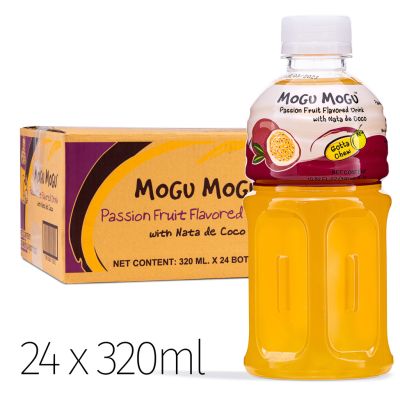 Mogu Mogu Passion Fruit Flavored Drink With Nata De Coco &lpar;320ml x 24 bottles&rpar;