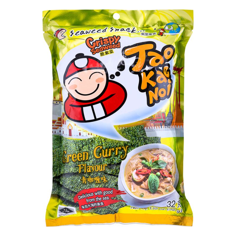 Click Here To Enlarge This Photo Of Tao Kae Noi Crispy Seaweed - Green Curry Flavour 脆紫菜 青咖喱味