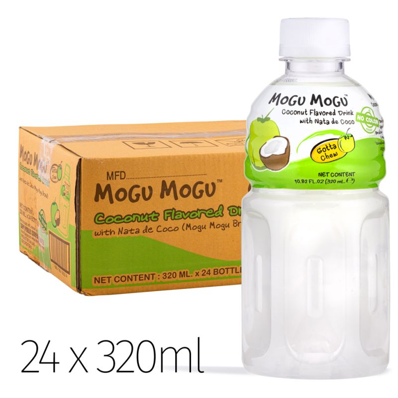 Click Here To Enlarge This Photo Of Mogu Mogu Coconut Flavored Drink With Nata De Coco &lpar;320ml x 24 Bottles&rpar;