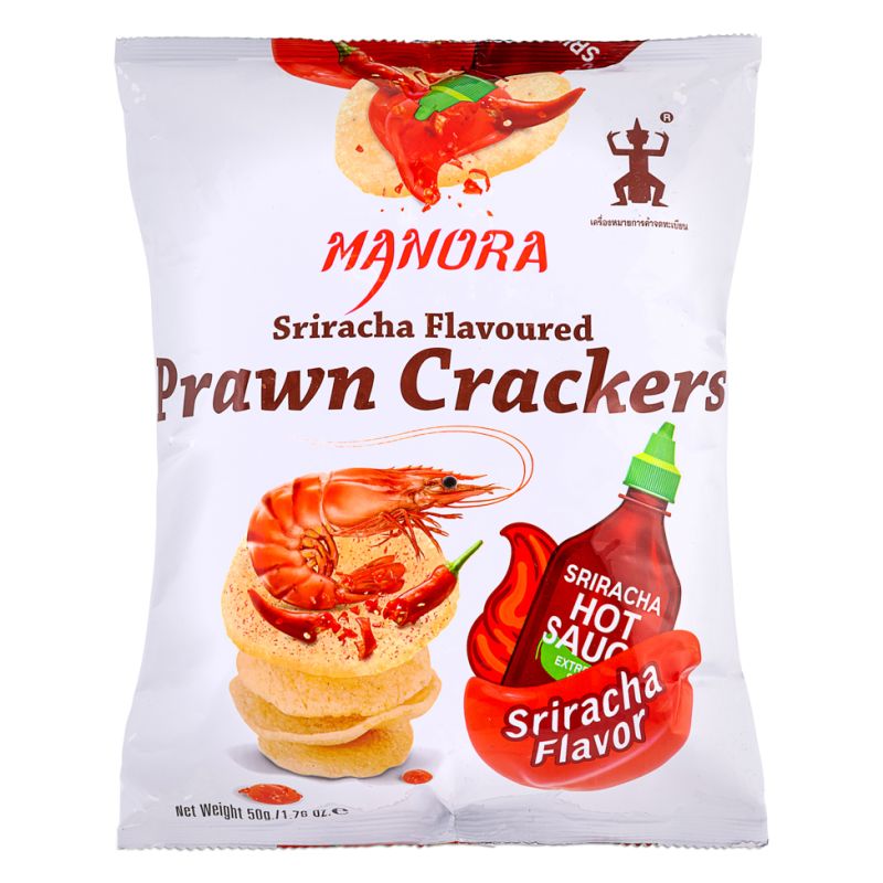 Click Here To Enlarge This Photo Of Manora Sriracha Flavoured Prawn Crackers