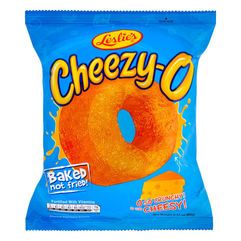 Click Here To Enlarge This Photo Of Leslie's Cheezy-O Baked Cheese Flavour Snacks