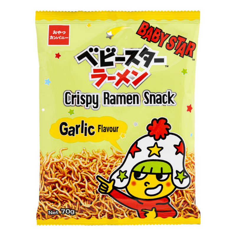 Click Here To Enlarge This Photo Of Baby Star Crispy Ramen Snack - Garlic Flavour 