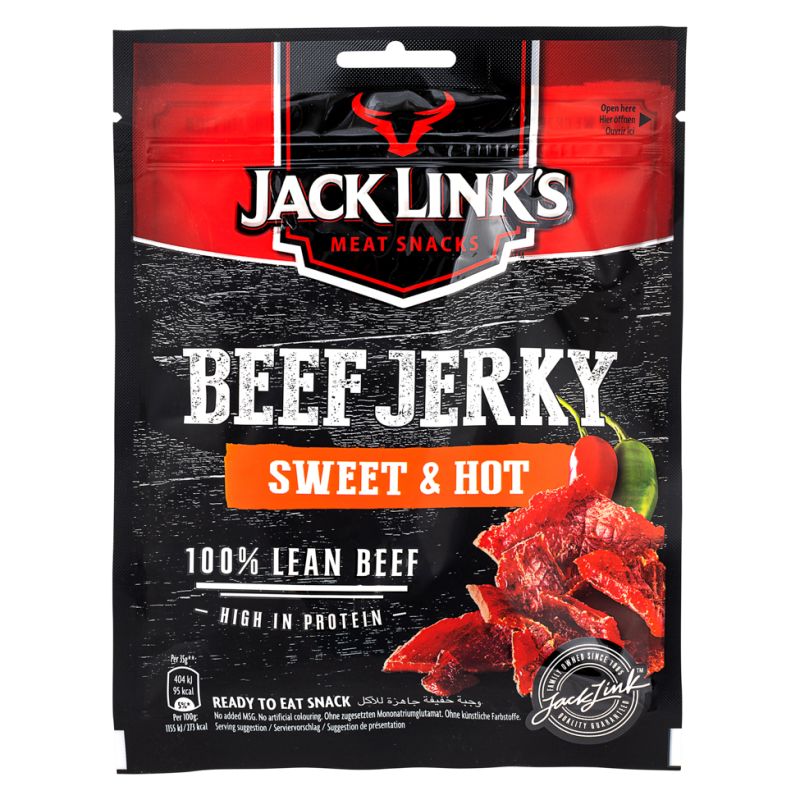 Click Here To Enlarge This Photo Of Jack Links Meat Snacks Beef Jerky - Sweet & Hot