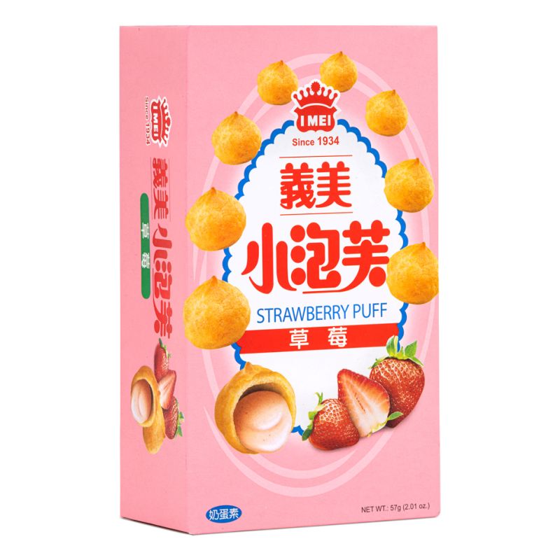 Click Here To Enlarge This Photo Of I Mei Strawberry Puff 義美 草莓小泡芙