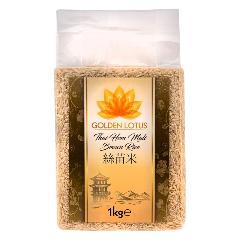 Click Here To Enlarge This Photo Of Golden Lotus Thai Hom Mali Brown Rice 絲苗米
