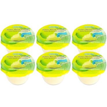 Cocon Honey Melon Pudding with Coconut Gel & Honey Melon Cubes