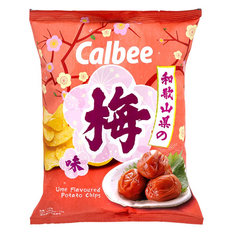 Click Here To Enlarge This Photo Of Calbee Ume Flavoured Potato Chips