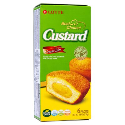 Lotte Custard Cream Cake 6 Packs