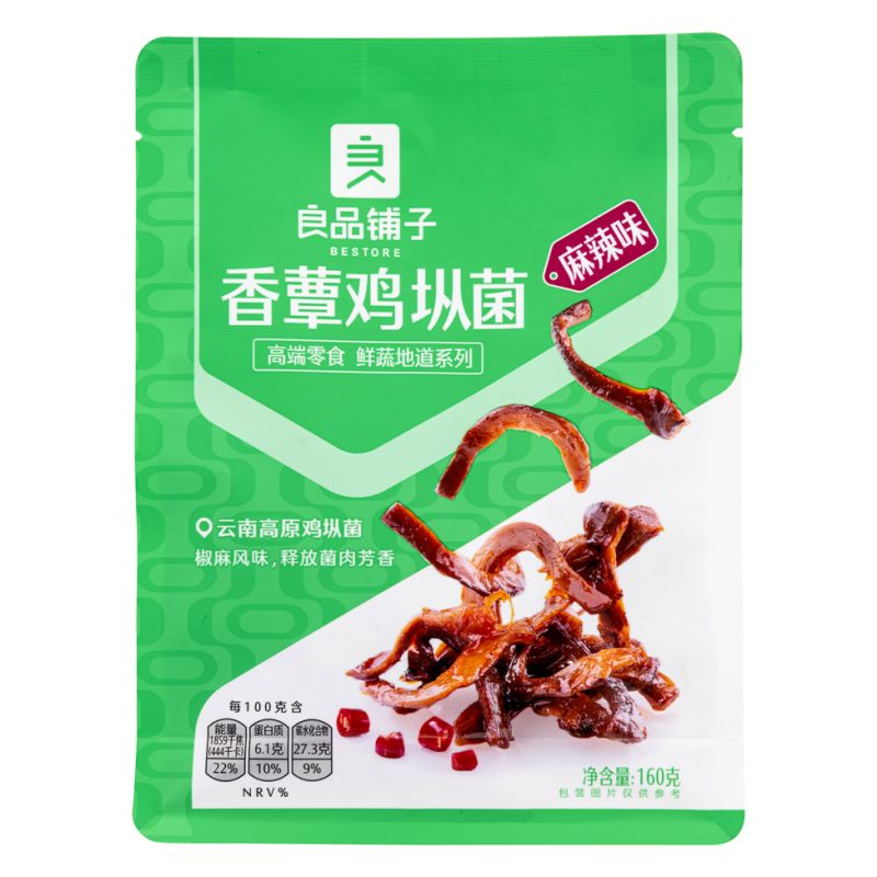 Click Here To Enlarge This Photo Of Bestore Mushroom Spicy Flavour 良品鋪子 香蕈雞樅菌 麻辣味