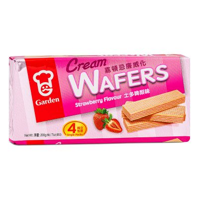 GARDEN Cream Wafers &lpar;Strawberry Flavour&rpar; 嘉頓 忌廉威化 &lpar;士多啤梨味&rpar;