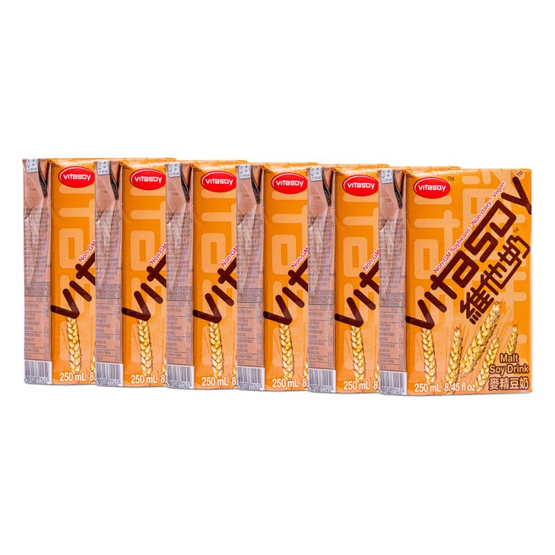 Click Here To Enlarge This Photo Of Vitasoy Malt Soy Drink &lpar;6pk&rpar; 維他奶 麥精豆奶 &lpar;6包裝&rpar;