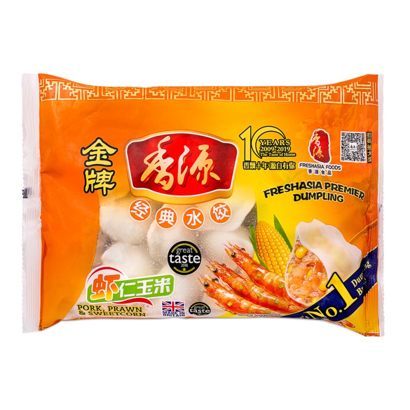 Click Here To Enlarge This Photo Of Freshasia Premier Dumpling &lpar;Pork&comma; Prawn & Sweetcorn&rpar; 香源 經典水餃 &lpar;蝦仁玉米&rpar;