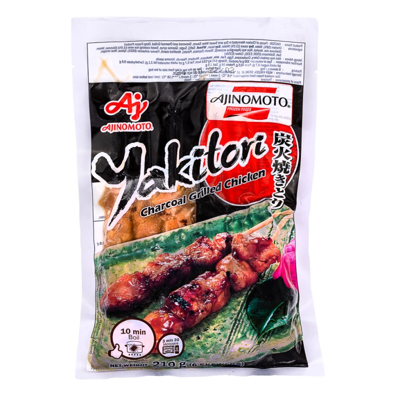 Click Here To Enlarge This Photo Of Ajinomoto Skewered Charcoal Grilled Chicken in Soy and Sweet Wine Sauce &lpar;Yakitori&rpar; 炭火焼きとり