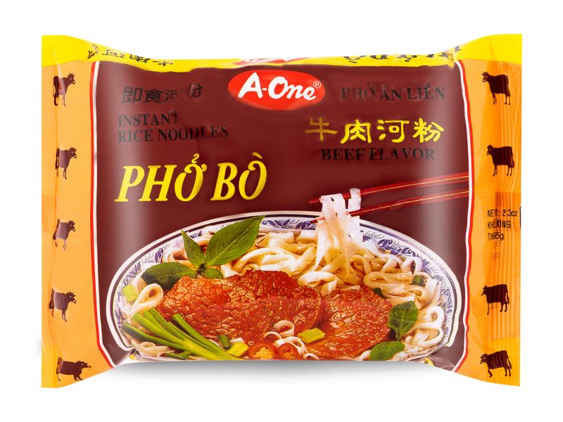 Click Here To Enlarge This Photo Of A-One Beef Flavour Pho Rice Noodles 即食牛肉河粉