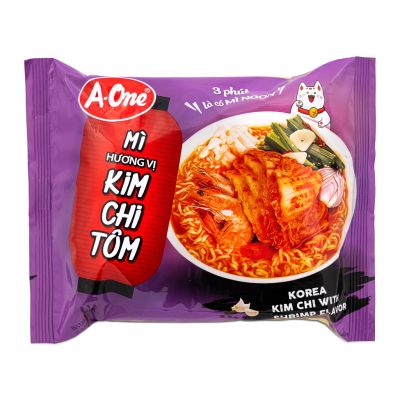 A-One Korean Kimchi with Shrimp Flavour Noodles 韓國泡菜蝦麵