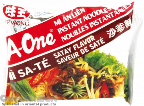 Click Here To Enlarge This Photo Of A-One Satay Flavour Noodles 沙爹麵